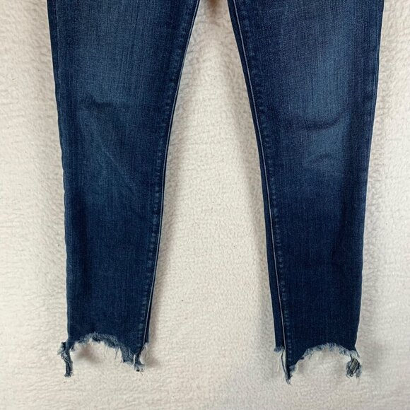 Hudson Women's Colette Mid-rise Skinny Crop Jeans Raw Hem Medium Wash Sz 24 9556 - Picture 3 of 14